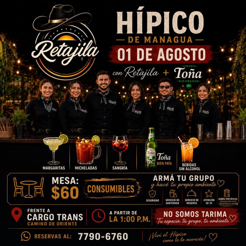 RETAJILA HIPICO MANAGUA – MESA PARA 10 PERSONAS